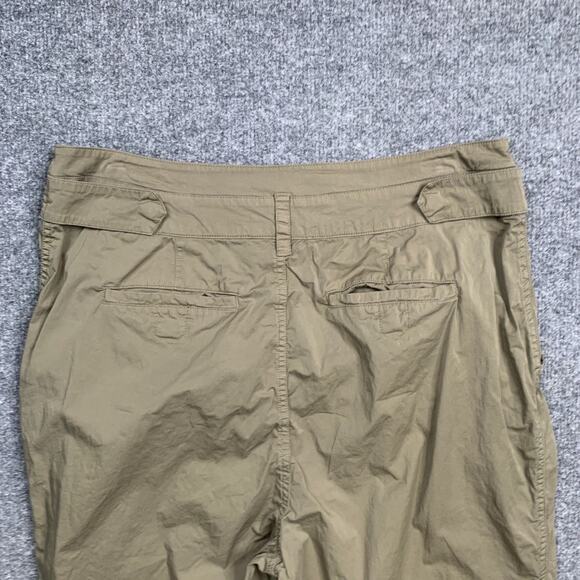 Frame Pants Women 12 Mushroom Cotton Blend Twill Casual Pleated Pockets Tapered - Picture 9 of 13